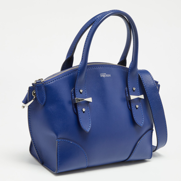 ALEXANDER MCQUEEN Blue Leather Small Legend Tote - Picture 3 of 8